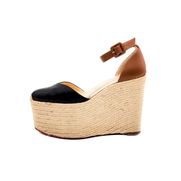 Christian Louboutin Une Plume 140 Ankle Strap Platform Espadrilles Shoes EU 38 - Picture 3 of 8